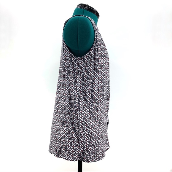 LOFT Outlet NWT Sleeveless Wrap Front Patterned Top, Small - Picture 8 of 16